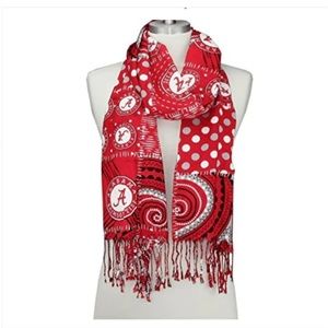 Alabama Script Red Patterned Scarf - Women Accessories